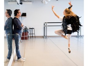 Laure Billeau rehearses the role of the young Maleficent with École de Ballet Ouest de Montréal director and choreographer Claude Caron.