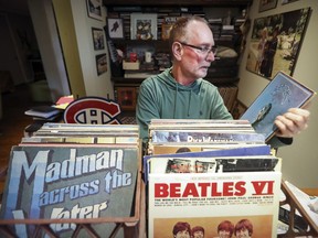 Ian Howarth conducted extensive interviews with figures from Montreal radio's golden age. "I ended up gathering a load of stories, and this labour of love turned into my first book," says Howarth, sorting through his vinyl collection at his Pointe-Claire home.