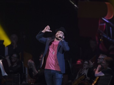 Boogat performs during the 375th concert at the Bell Centre called Bonne Fête Montréal in Montreal, May 17, 2017.