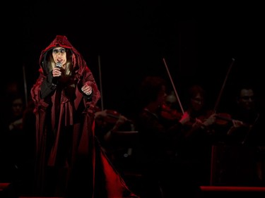 Diane Dufresne performs during the 375th concert at the Bell Centre called Bonne Fête Montréal in Montreal, May 17, 2017.