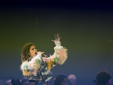 La Bronze performs during the 375th concert at the Bell Centre called Bonne Fête Montréal in Montreal, May 17, 2017.