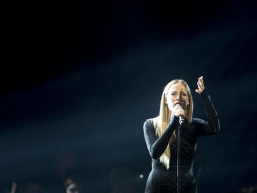 Marie-Mai performs during the 375th concert at the Bell Centre called Bonne Fête Montréal in Montreal, May 17, 2017.