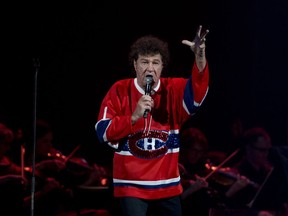 Robert Charlebois performs during the 375th concert at the Bell Centre called Bonne Fête Montréal in Montreal, May 17, 2017.