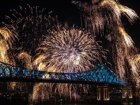 The 375th anniversary of the city of Montreal kicked off with a light show on Jacques Cartier Bridge in Montreal, on Wednesday, May 17, 2017.