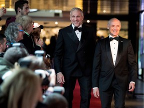 Patrick Huard and Colm Feore at Tuesday’s red-carpet première at Théâtre Maisonneuve.