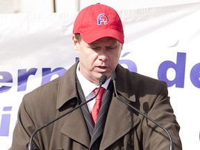 Yves Francoeur in 2010: The president of the Montreal Police Brotherhood made his allegations on the same day Quebec tabled a bill to force officers back into uniform.