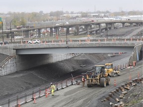 Construction of the new Turcot interchange in Oct. 28, 2016.