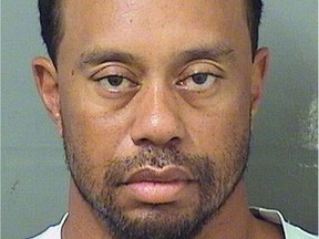 This image provided by the Palm Beach County Sheriff's Office on Monday, May 29, 2017, shows Tiger Woods. Police in Florida say Tiger Woods has been arrested for DUI.  The Palm Beach County Sheriff's Office says on its website that the golf great was arrested Monday and booked at about 7 a.m. (Palm Beach County Sheriuff's office via AP) ORG XMIT: NY162