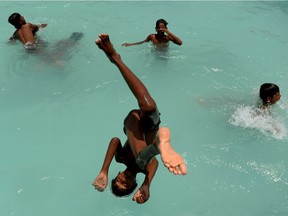 Photo of the day: An Indian youth dives into a swimming pool in Chennai May 10, 2017.