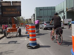 Montreal cyclists are often sent on dangerous detours in heavy traffic because of construction or road closures.