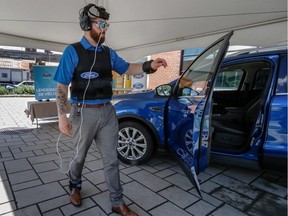 Ford Canada and Éduc'alcool display "hangover suit" at a press conference in Montreal on Tuesday, June 20, 2017.