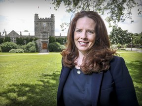 Westmount Mayor Christina Smith outside city hall in 2017.