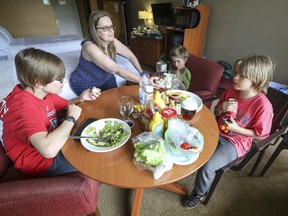 Frances Maxant, her husband and four sons have been living in a hotel since their home on 5th Ave. in Roxboro was flooded in the spring. “The way everything is being handled now is a disaster,” says Maxant at the Holiday Inn on Côte-de-Liesse Rd.