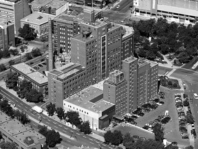 The Montreal Children's Hospital (shown in 2000) was at its Tupper St. location from 1956-2015.