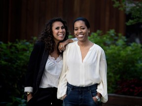 Martine Saint-Victor, right, and Isabelle Racicot launch their national CBC radio show, Seat at the Table, on July 1.