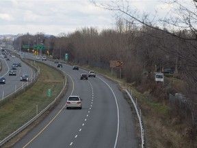 Highway 20 eastbound as it passes through Beaconsfield.