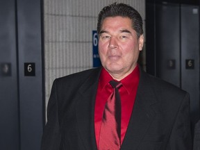 A lawyer for Floyd Lahache, seen in December 2015 at the Montreal courthouse, is contesting whether some of the telephone conversations secretly recorded during the Project Malbec investigation can be allowed into evidence.