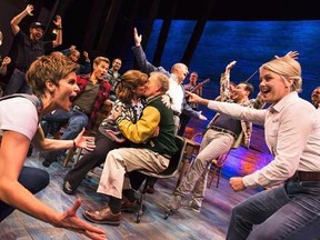 Actors take part in a rehearsal for the play &ampquot;Come from Away&ampquot; in this undated handout photo. Canada&#039;s &ampquot;Come From Away&ampquot; has won three Drama Desk Awards, including outstanding musical. THE CANADIAN PRESS/HO-Mirvish, *MANDATORY CREDIT*