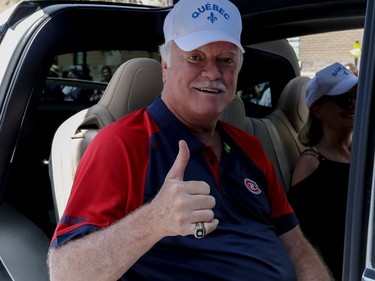 Former Montreal Canadiens great Yvon Lambert rode in Montreal's Fête nationale parade on Saturday, June 24, 2017.