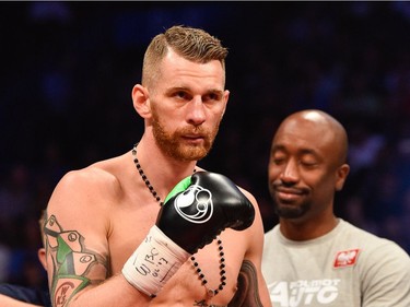 Andrzej Fonfara looks on against Adonis Stevenson during the WBC light heavyweight world championship match at the Bell Centre on June 3, 2017 in Montreal, Quebec, Canada.  Adonis Stevenson defeated Andrzej Fonfara in the second round by way of technical knockout.