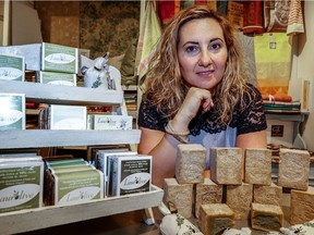 "It’s something I grew up with – there was always the smell of this soap in our house," says Adelle Tarzibachi of the soap she imports from Aleppo, Syria. "It’s the smell of my country, and the memories of my youth."