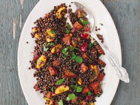Apples liven up lentils in this hearty salad made with chorizo sausages from the new Canada-wide cookbook called Feast.