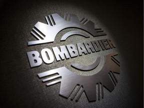 MONTREAL, QUE.: OCTOBER 15, 2012-- The Bombardier logo seen at the company's manufacturing plant on Marcel-Laurin boulevard in Montreal on Monday, October 15, 2012. (Dario Ayala/THE GAZETTE)
Dario Ayala, The Gazette