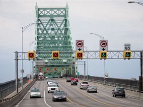 The Jacques Cartier Bridge will be closed to the South Shore until 5 a.m. on Monday, Sept. 9, 2019.