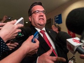 Montreal Mayor Denis Coderre spoke to the media after appearing before the Chamberland Commission on Monday, June 5, 2017.