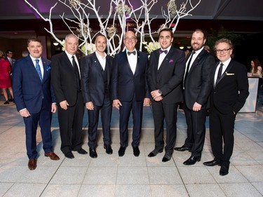 DREAMTEAMERS: From left, new Governors and ICCF reps Marco Tozzi, John Marcovecchio, Joey Saputo, Emilio B. Imbriglio, Rosario Ruggeri Jr., Mark-Anthony Serri, and Richard Laramée were all smiles at the annual ICCF Governors' Ball "The Party."
