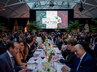 SPRINGTASTIC! Hundreds enjoy the new spring in the event's step at the annual ICCF Governors' Ball "The Party" in Windsor Station's Salle des pas perdus.