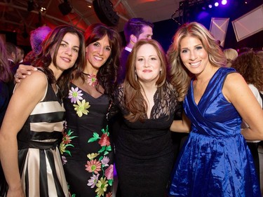 FROCKING IT: From left, Good gal pals Daniela Rotili, Nancy Tozzi, Tania Stabile and Marla Stabile sport flirty fab frocks to the annual ICCF Governors' Ball "The Party."