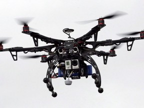 In this Feb. 13, 2014, file photo, a drone is demonstrated in Brigham City, Utah.
