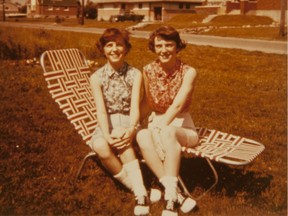 Undated handout photo of identical twins Moira and Nola Johnson - recipient and donor in Canada`s first successful organ transplant, in 1958.