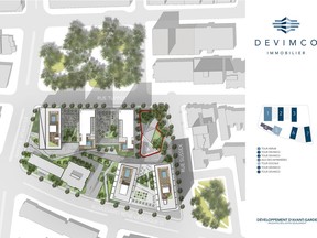 Devimco Immobilier unveiled its proposal for site of former Montreal Children's Hospital at Atwater Ave. and René-Lévesque Blvd. on Dec. 15, 2016.