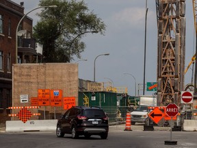 St-Jacques St. and Girouard Ave. in July 2015: Turcot construction has meant traffic complications and detours for N.D.G. residents.