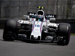 Lance Stroll of Williams Racing takes part in qualifying at the Canadian Formula 1 Grand Prix at Circuit Gilles Villeneuve in Montreal on Saturday June 10, 2017.