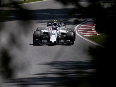 Lance Stroll of Williams Racing takes part in qualifying at the Canadian Formula 1 Grand Prix at Circuit Gilles Villeneuve in Montreal on Saturday, June 10, 2017. (