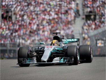 Lewis Hamilton of Mercedes Petronas during the Canadian Formula 1 Grand Prix at Circuit Gilles Villeneuve in Montreal on Sunday, June 11, 2017.