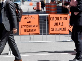 Downtown streets are closed for Grand Prix activities in Montreal.