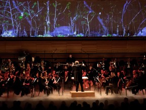 The Montreal Symphonic Orchestra perform a special 375 concert in Montreal on May 31, 2017, with visuals by the Moment Factory.