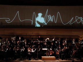 The Montreal Symphonic Orchestra perform a special 375 concert in Montreal on May 31, 2017, with visuals by the Moment Factory.