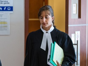 Marie-Ève Moore in September 2015, when she was a prosecutors in the case of a teenager facing terrorism charges.