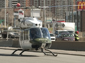 An SQ helicopter (Phil Carpenter/ THE GAZETTE)