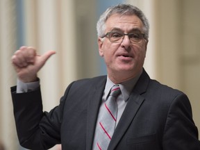 Quebec House leader Jean-Marc Fournier in 2016 at the legislature in Quebec City.