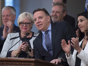 "Every day anglophone voters realize that they now have another option," François Legault says.