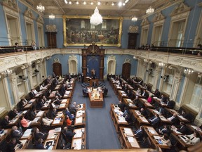 The National Assembly sits for Question Period in June 2017.