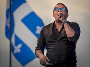 Gregory Charles performs at Dorval's Millennium Parkin as part of the Fête Nationale celebrations on the West Island of Montreal, Saturday, June 24, 2017.