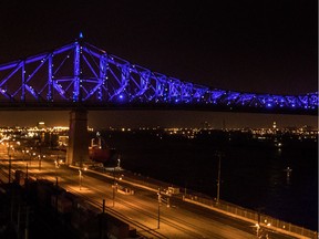 The 375th anniversary of the city of Montreal kicked off with a light show on Jacques- Cartier Bridge on Wednesday, May 17, 2017.