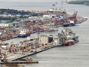 Port of Montreal's container shipping terminal.